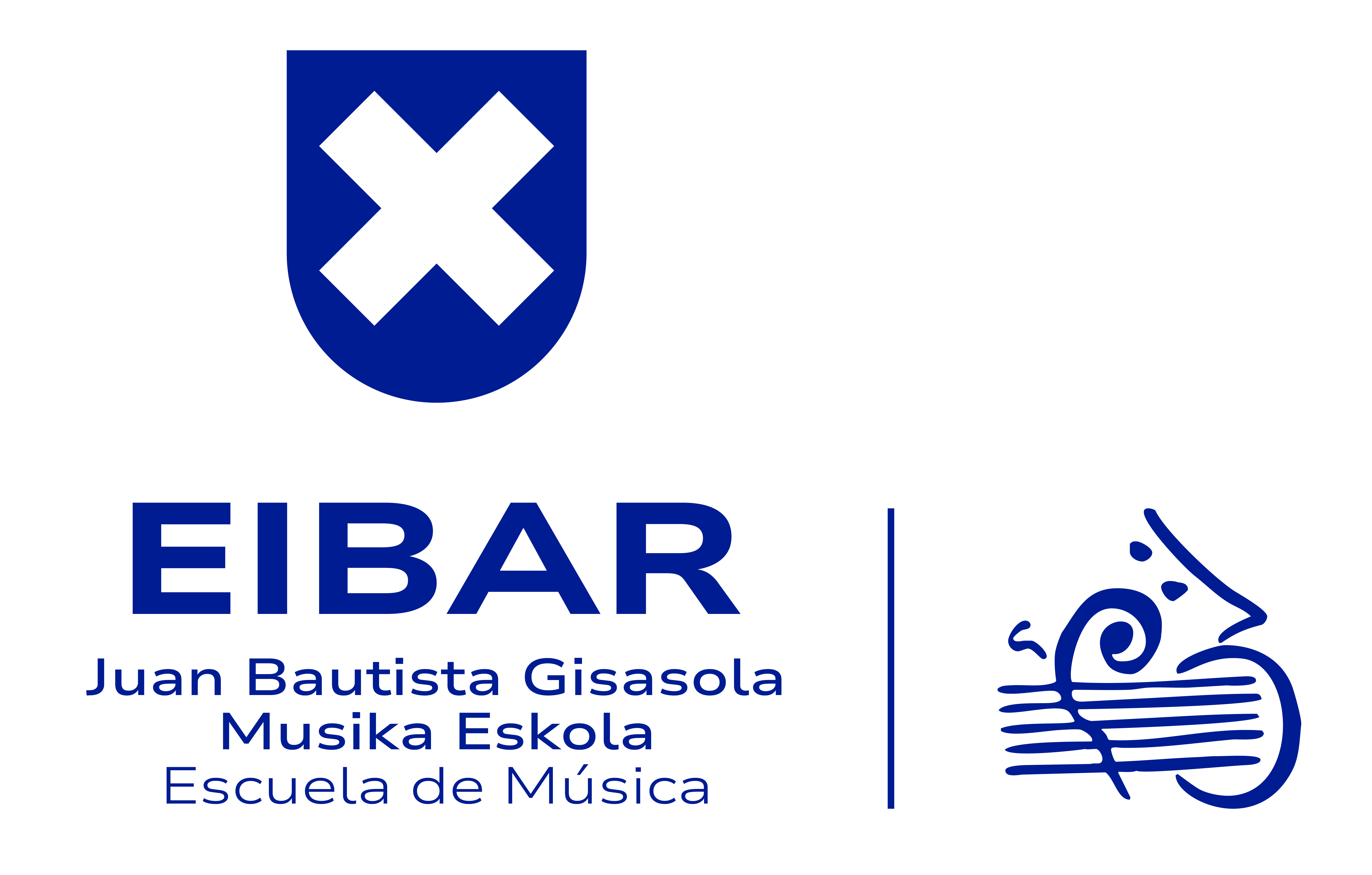 Juan Bautista Gisasola Musika Eskola bertikala urdina